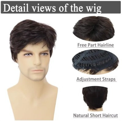 Wig For Medium-elderly Men's