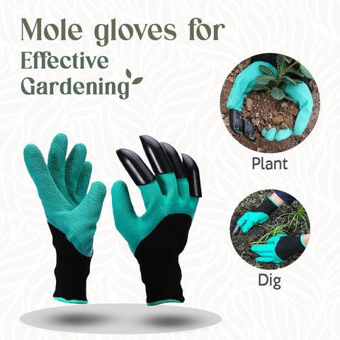 Digging Planting Waterproof Garden Gloves With Claws