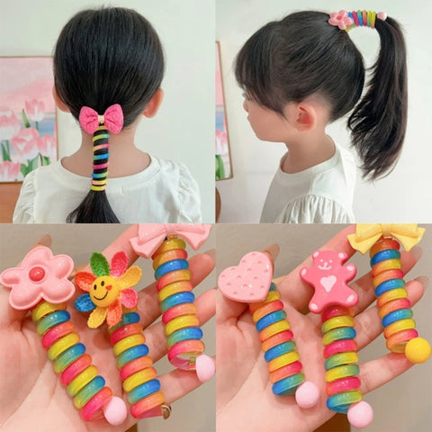 Colorful Telephone Wire Hair Bands